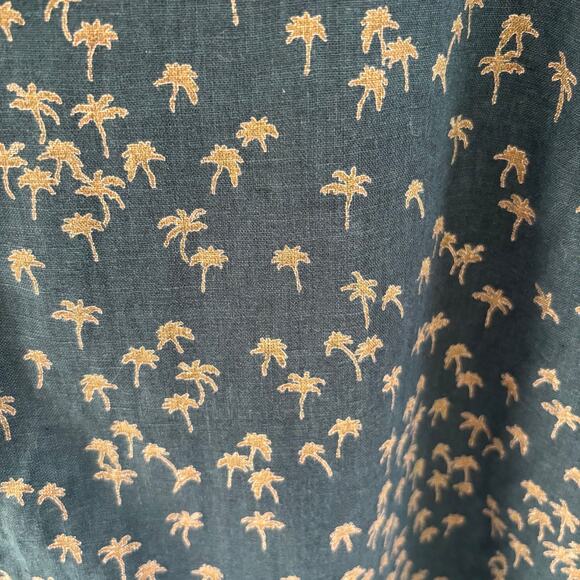 UNTuckit Men's Linen Short Sleeve Shirt Palm Trees Casual Size XL - Picture 4 of 6